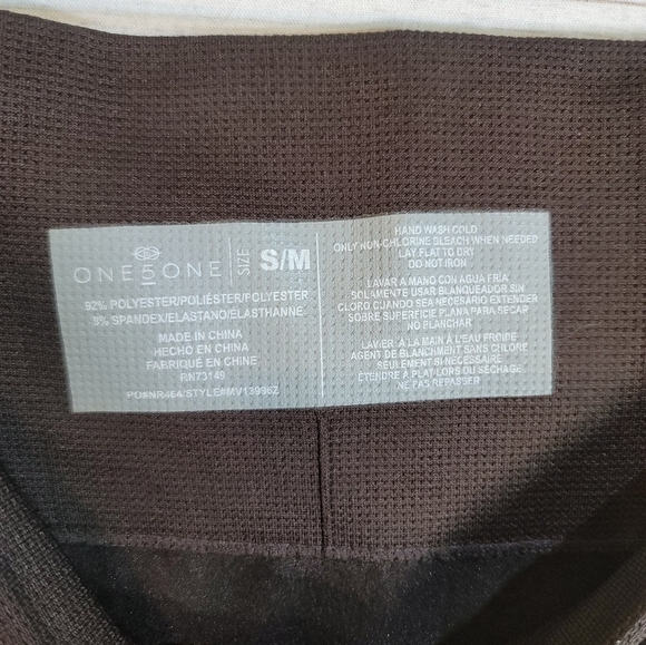 ONE5ONE BROWN FLEECE LINED LEGGINGS, sz SMALL/MEDIUM - Picture 4 of 9